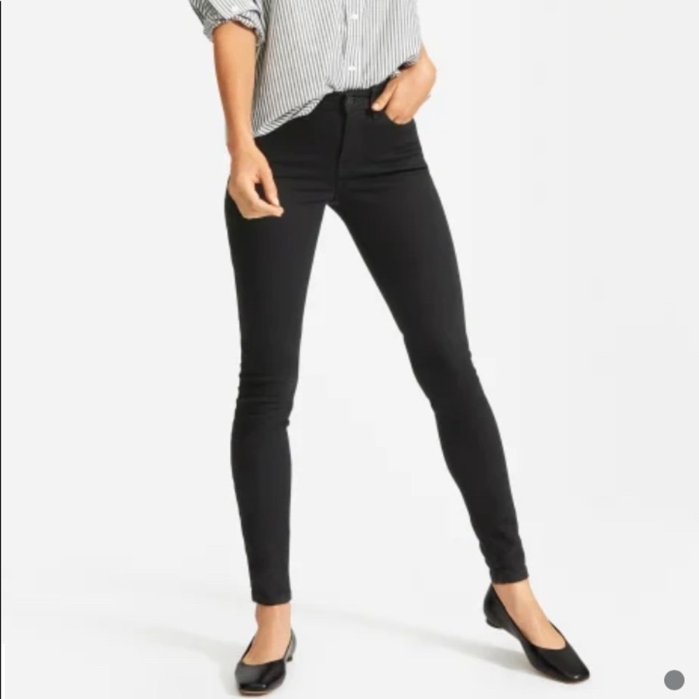 Everlane authentic stretch mid rise jeans - black - 27 Tall
